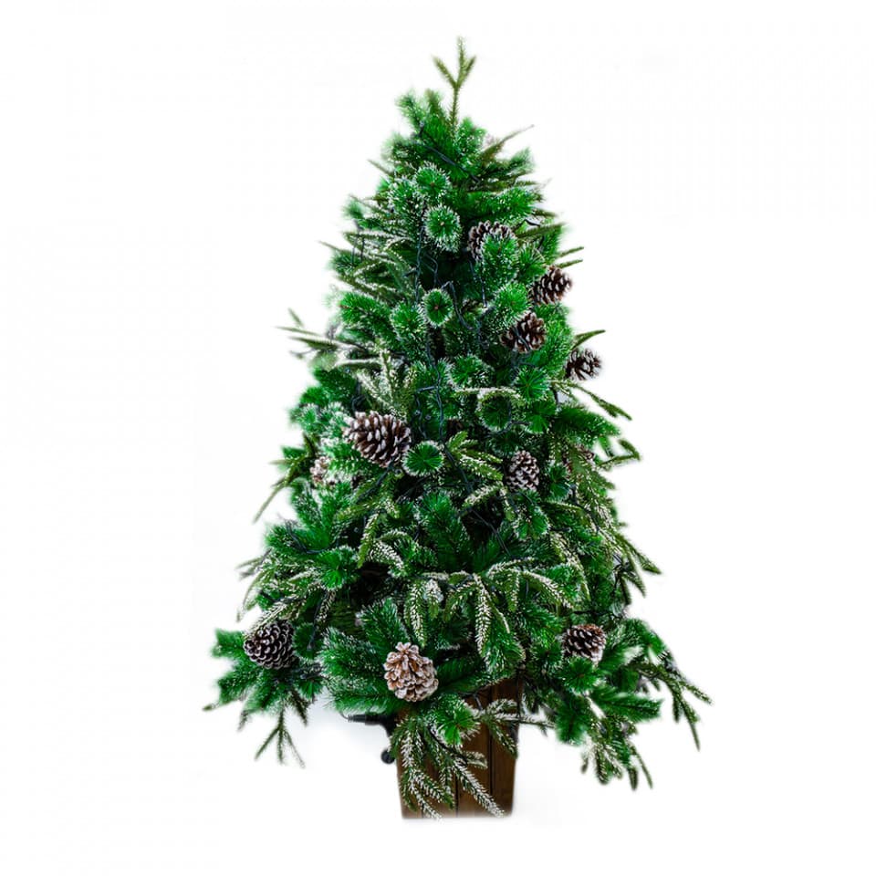 Brad artificial decorativ cu conuri , 120cm, TP-139