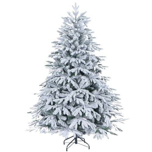 Brad artificial DeLux cu zapada artificiala, culoare verde, dimensiune 210cm, TP1005-210