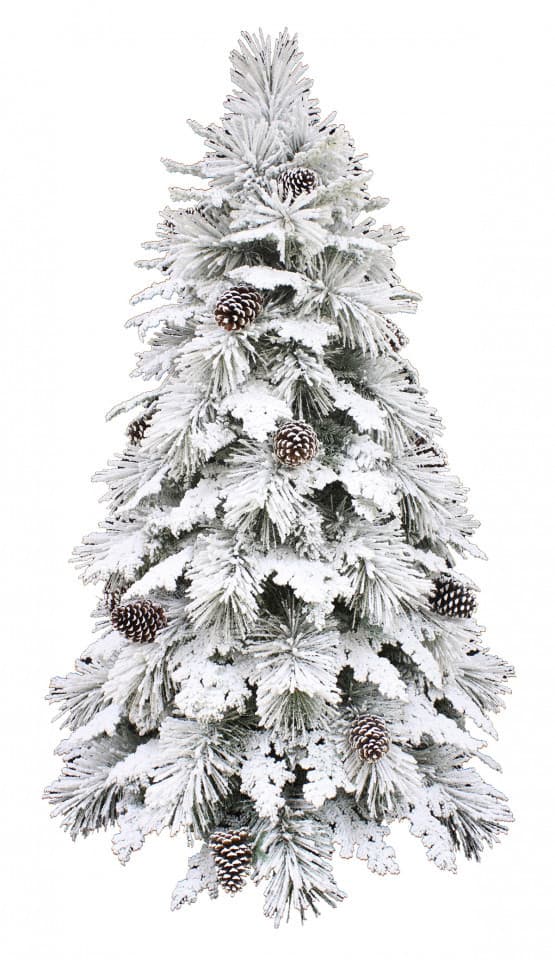 Brad Artificiali De Lux de Craciun cu Zapada, dimensiune 240cm,