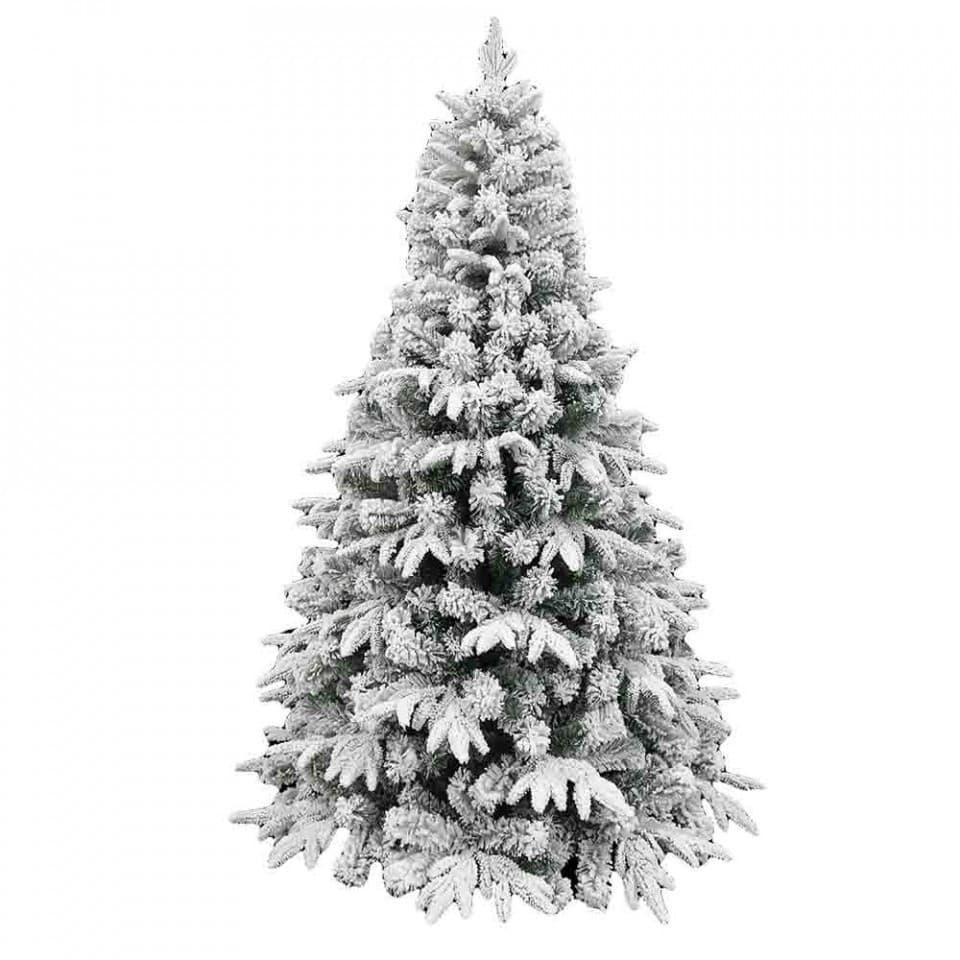 Brazi Artificiali De Lux de Craciun cu Zapada, dimensiune 240cm, DE-1213-240