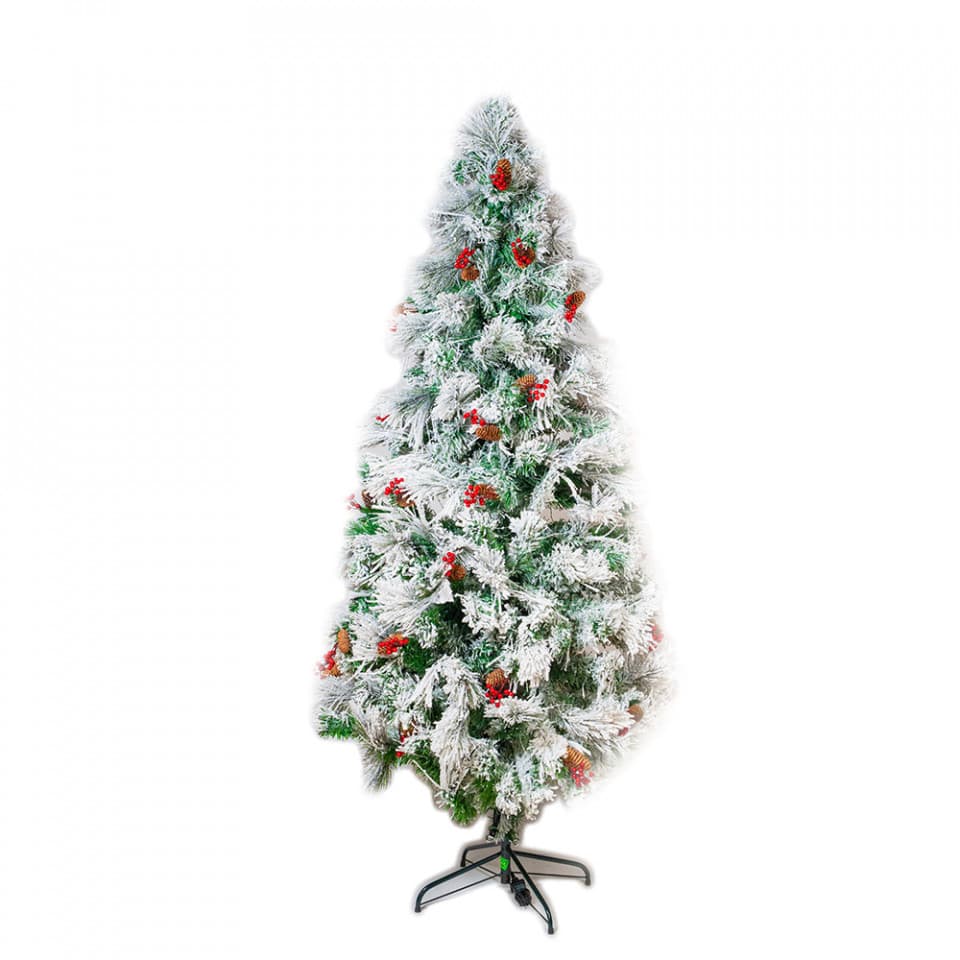 Brazi Artificiali De Lux de Craciun cu Zapada, dimensiune 270cm, TP-115-270