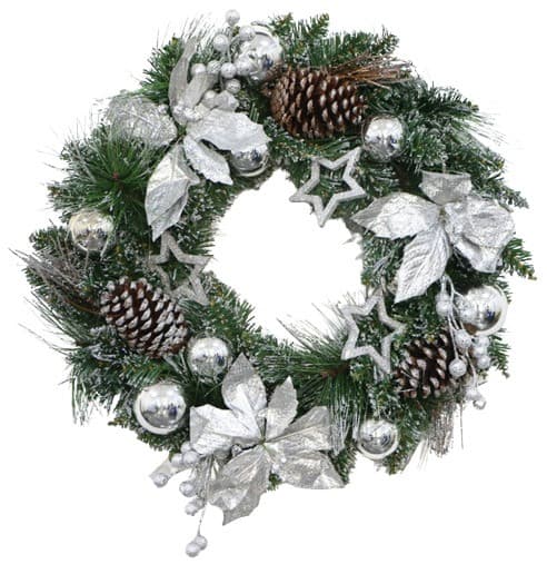Coronita brad artificial cu decoratiuni, 50cm, TP-117-S
