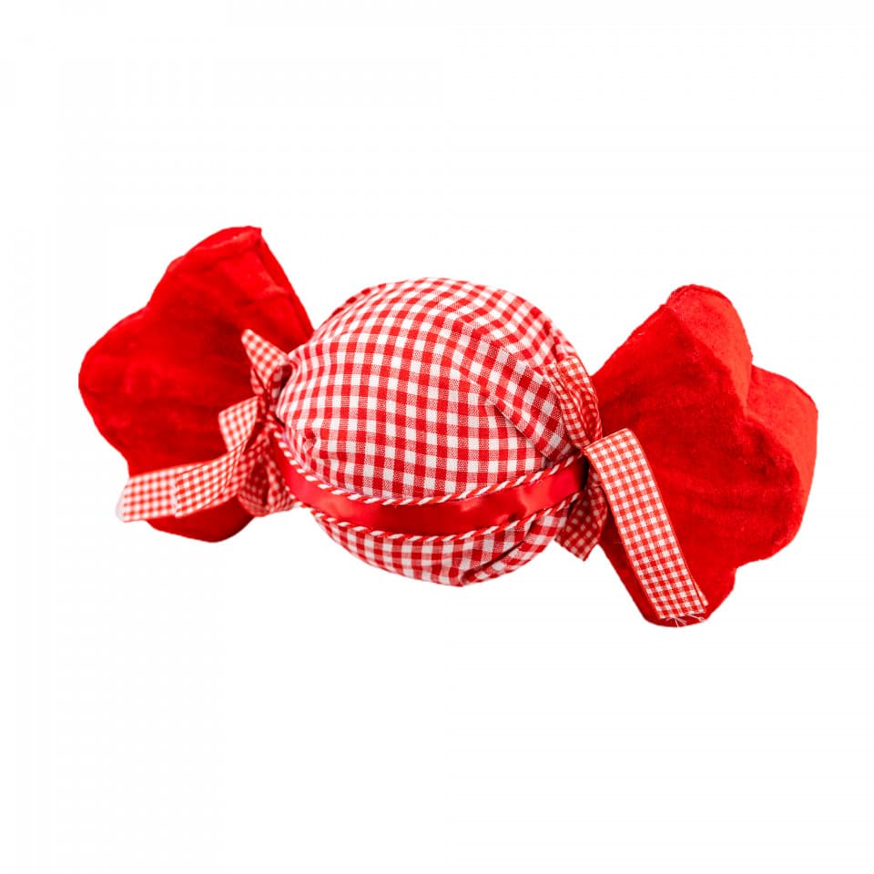 Decoratiune brad in forma de bomboana, culaore alb cu rosu, dimensiune: 30x13x14cm, MI-506
