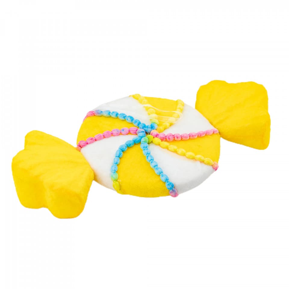 Decoratiune brad in forma de bomboana, culoare galben, dimensiune: 35x6x9 cm, MI-639