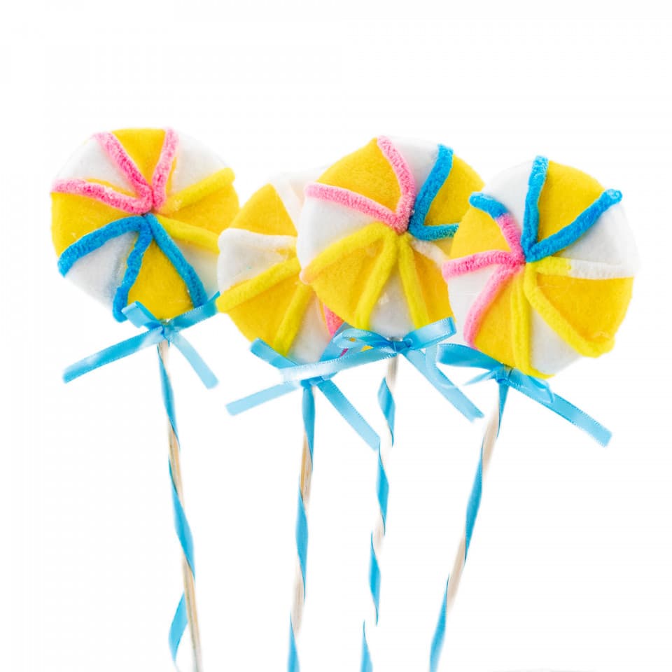 Decoratiune brad in forma de Lollipop, culoare multicolor, dimensiune: 8.5x1.5x24 cm, 4 buc/set MI-608
