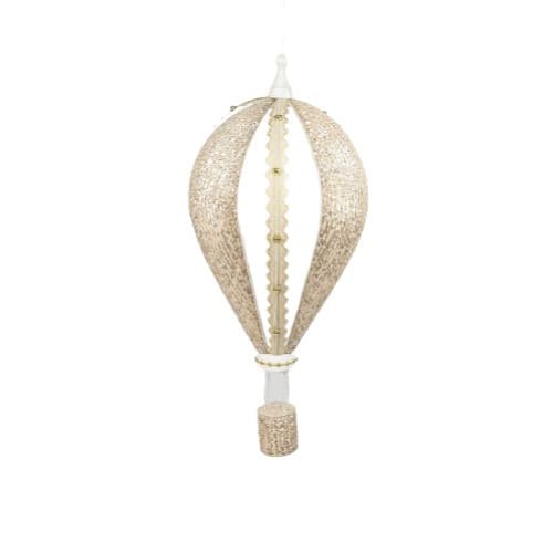 Decoratiune Craciun- Balon cu aer, alb glitter. Dimensiuni : 41*41*90cm-HB-123