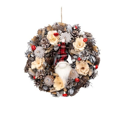 Decoratiune Craciun- Coronita, culoare: multicolor. Dimensiuni : 38*38*11cm-HB-201