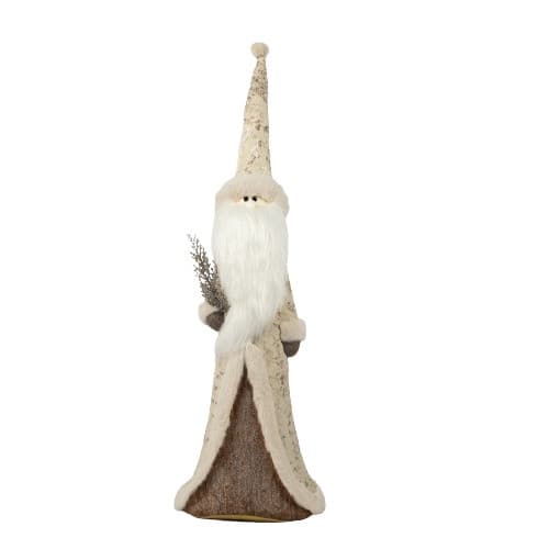 Decoratiune Craciun- Mos Craciun, culoare: crem. Dimensiuni : 29*27*82cm -HB-257
