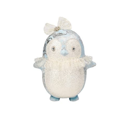 Decoratiune Craciun- Pinguin, culoare:albastru. Dimensiuni : 25*21*31cm -HB-175