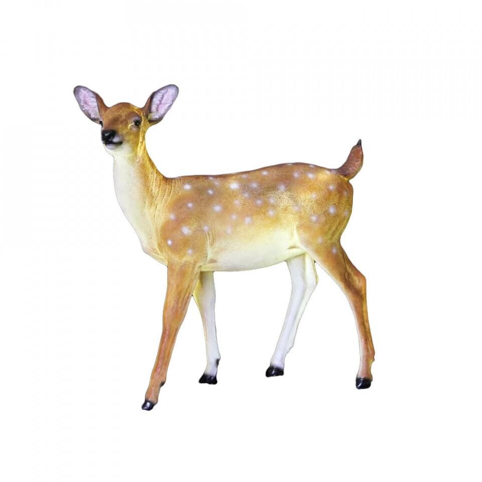 Decoratiune de exterior Caprioara din fibra de sticla, 1800 Led, dimensiune: 70*66*24cm, M-002