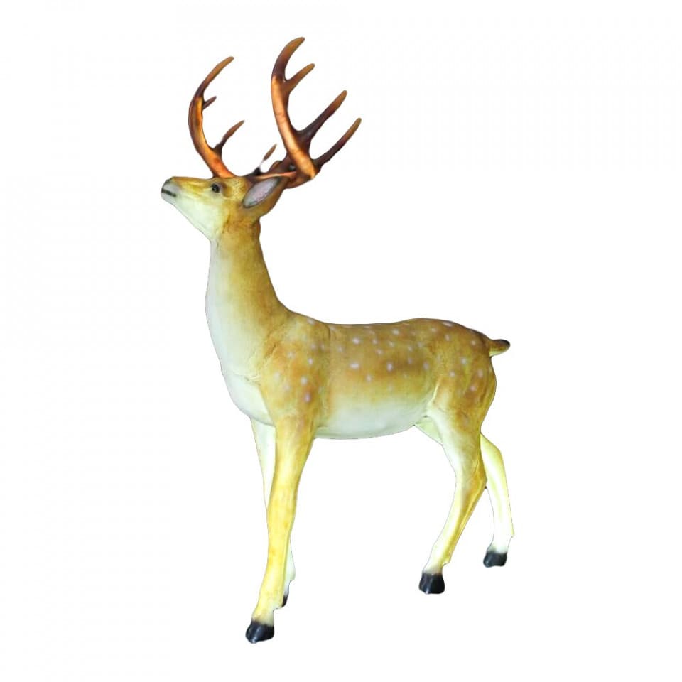 Decoratiune de exterior Ren din fibra de sticla, 1800 Led, dimensiune: 154*115*73cm, M-001