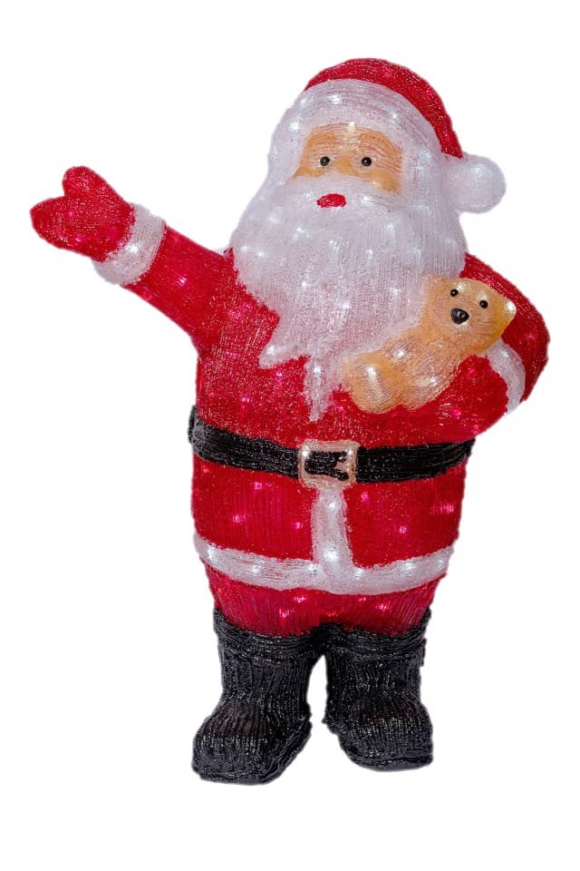 Decoratiune luminoas pentru exterior, Mos Craciun, 75cm, SW-202
