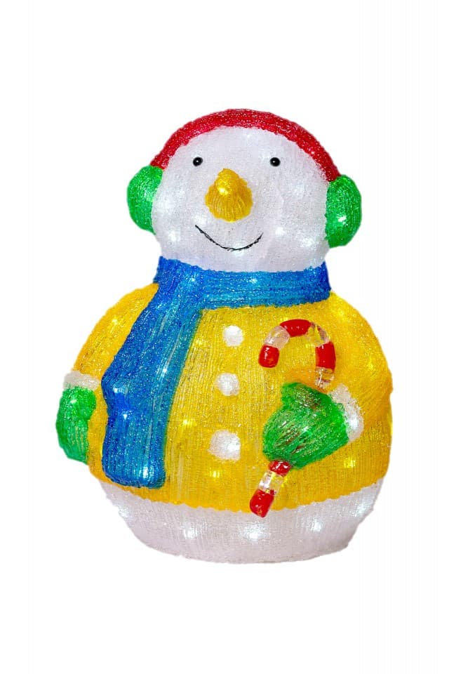 Decoratiune luminoasa pentru exterior, Om de zapada, 50cm, SW-212 exterior,