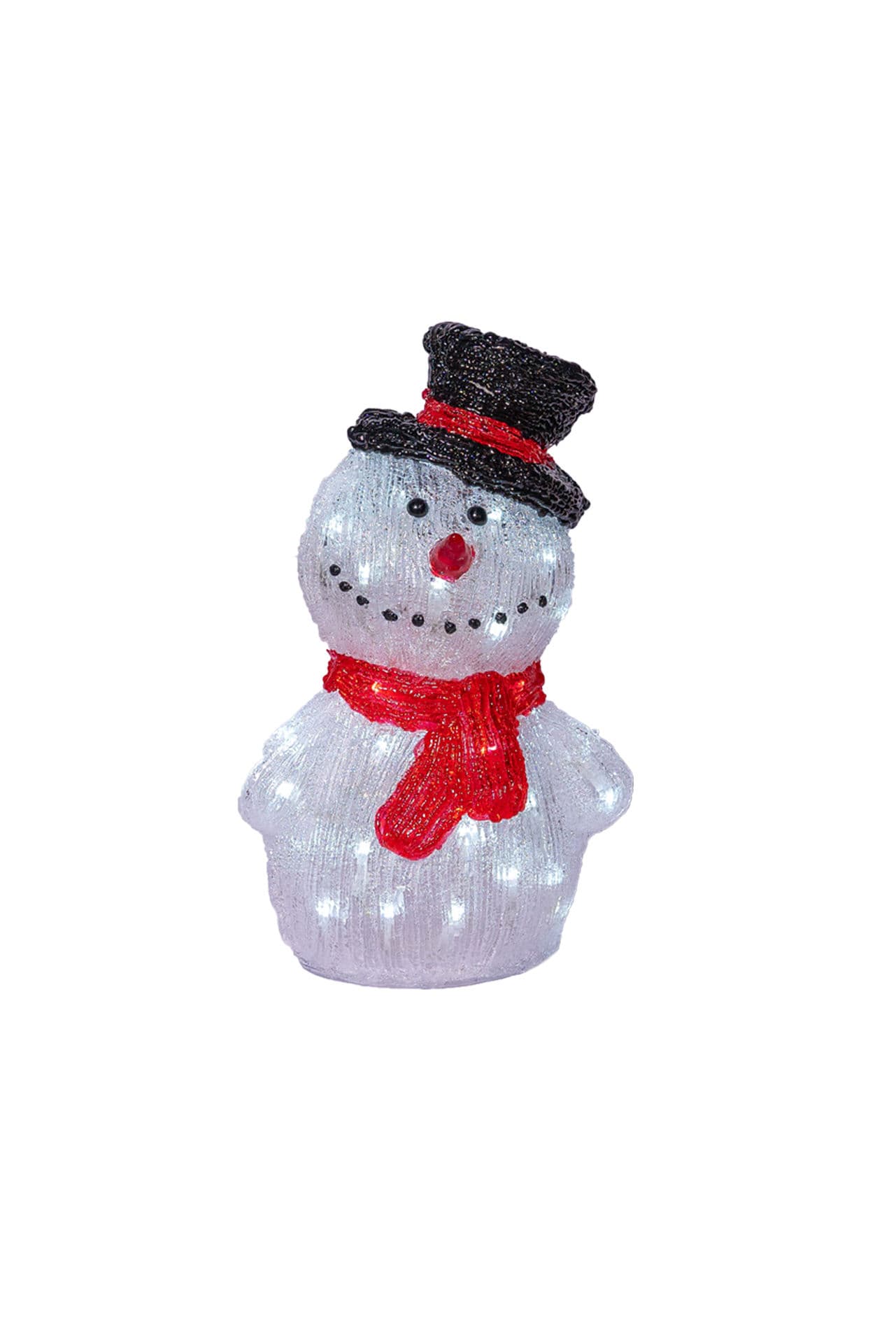 Decoratiune luminoasa pentru exterior Om de Zapada, h 34cm, SW-207