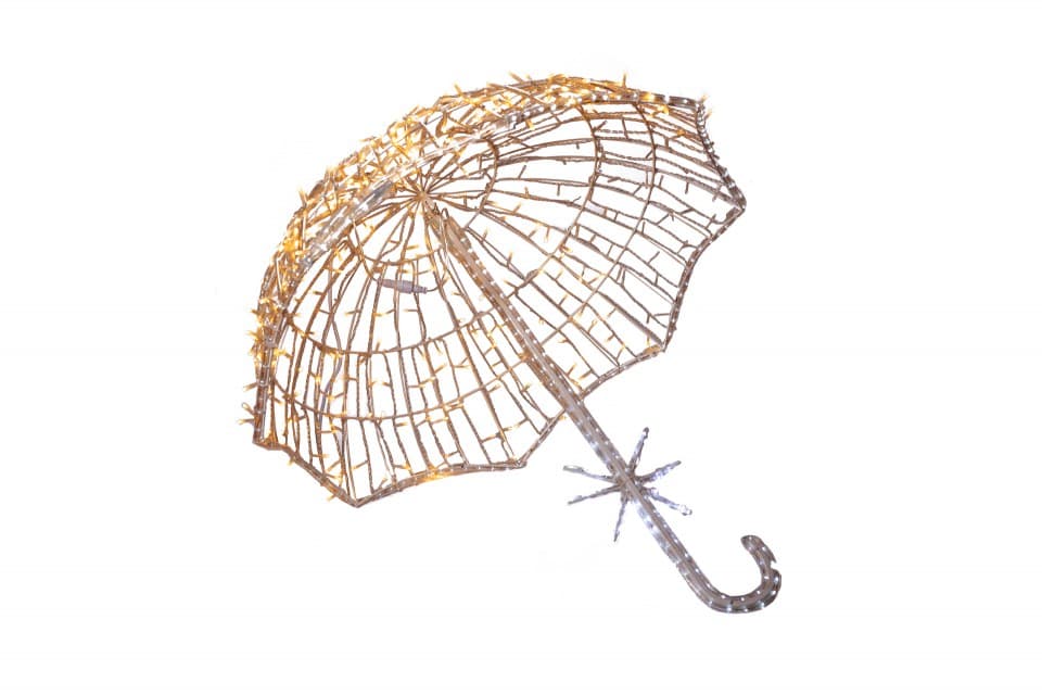 Decoratiune luminoasa pentru exterior, Umbrela, 100cm, 968 LED