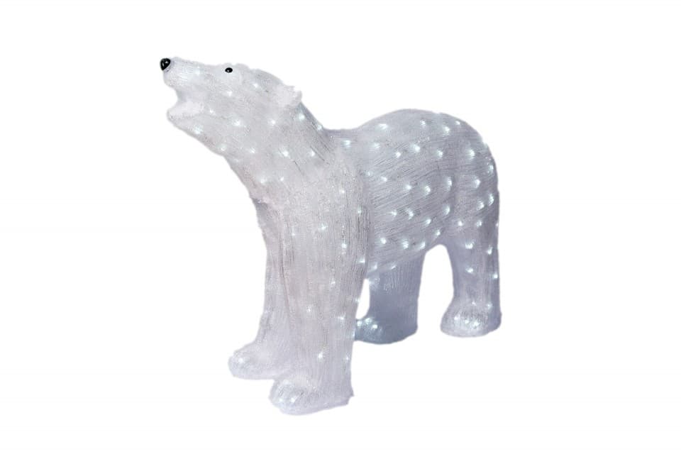 Decoratiune luminoasa pentru exterior, Urs Polar, h 77cm,