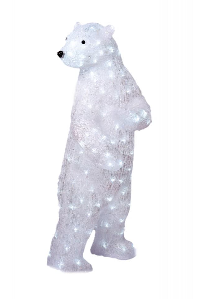 Decoratiune luminoasa pentru exterior, Urs Polar, h105cm,