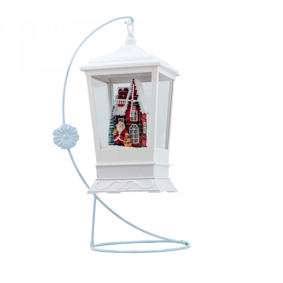 Felinar muzical , decoratiune Craciun, dimensiune 58cm, culoare alb, MIF-1222
