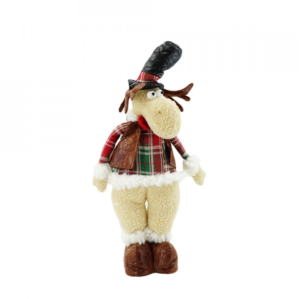 Figurina decorative din material textil , Ren, 22cm, ID-001