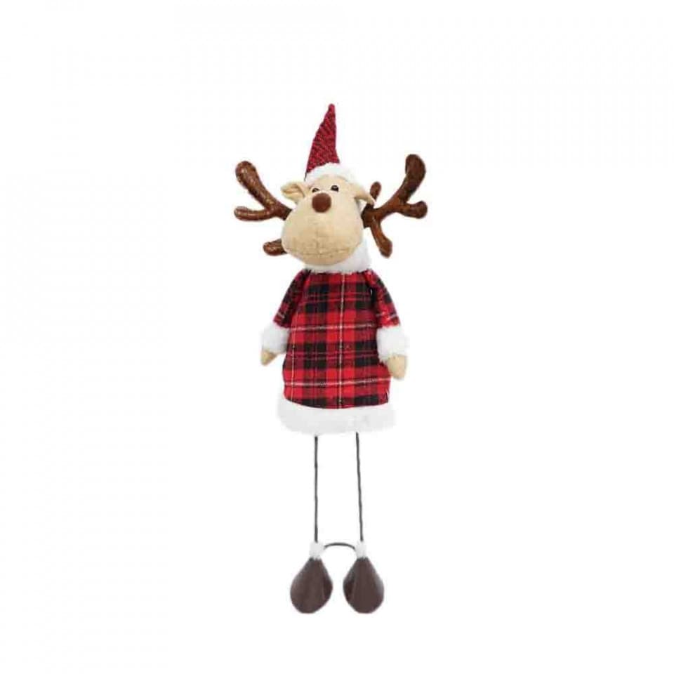 Figurina decorative din material textil , Ren, 22cm, ID-016