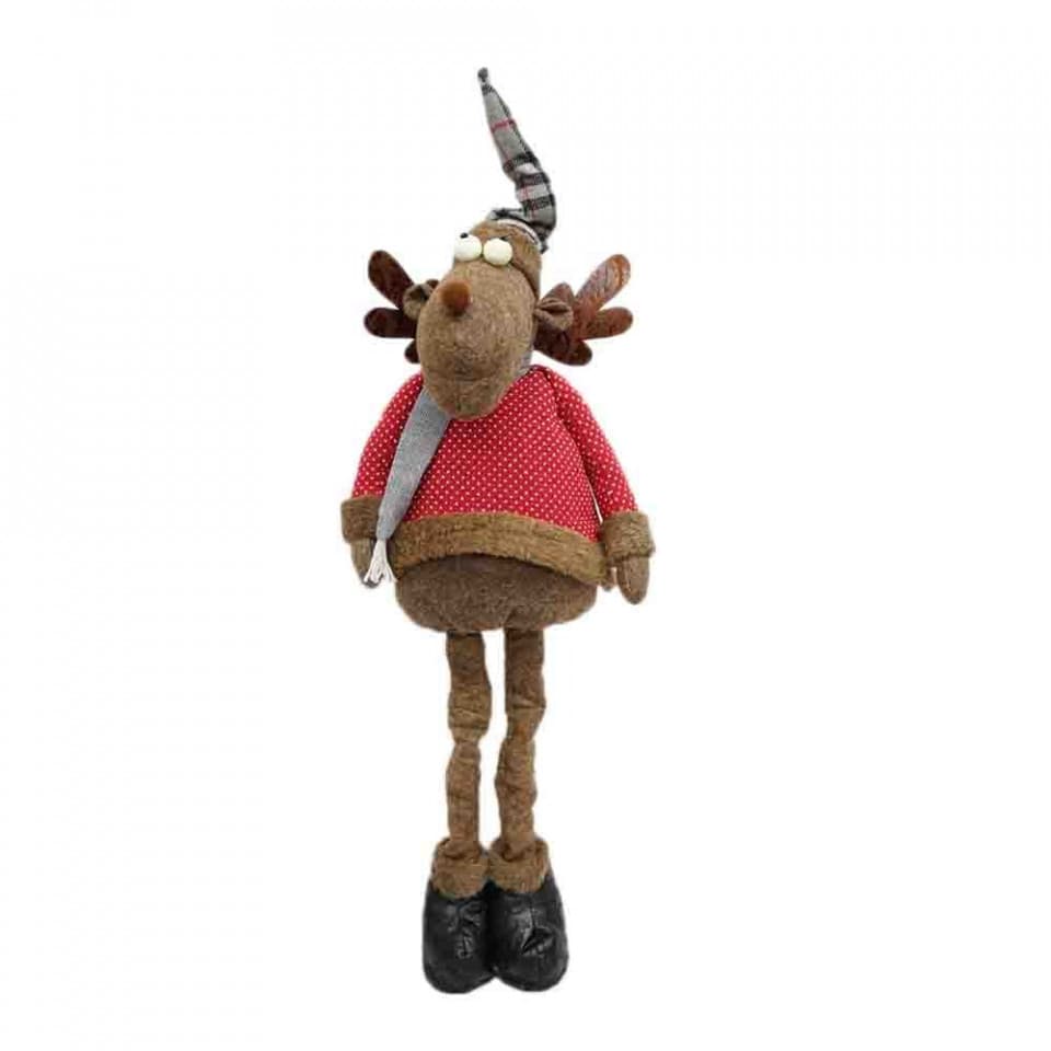 Figurina decorative din material textil Telescopic, Ren, 38cm, ID-006