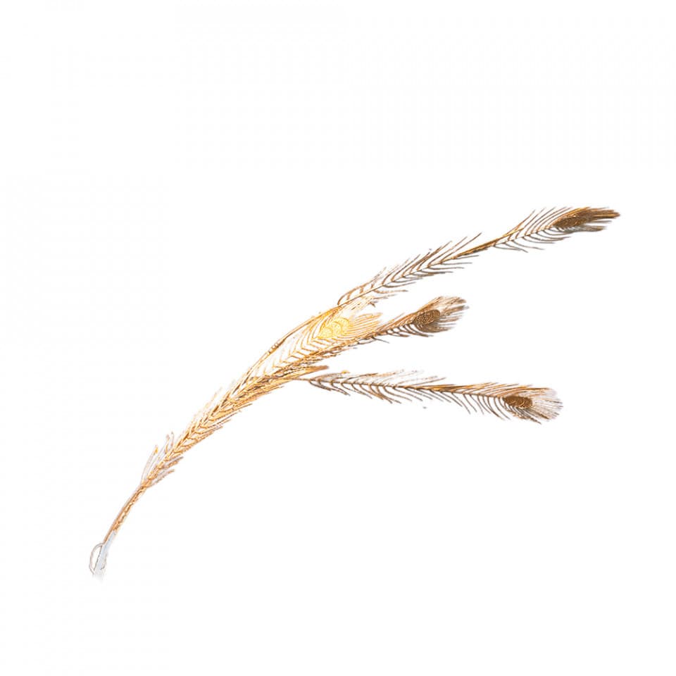 Frunza decorativa pentru brad, culoare auriu, dimensiune 60 cm, HB-1525