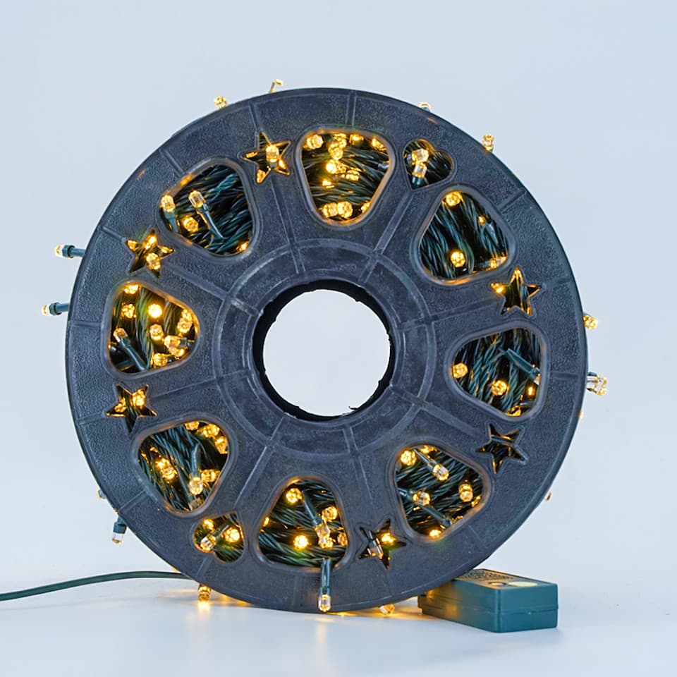 Instalatie de Craciun tip Liniara / sirag 100m, 800 leduri, Lumina Alb Cald, BL-362-WW