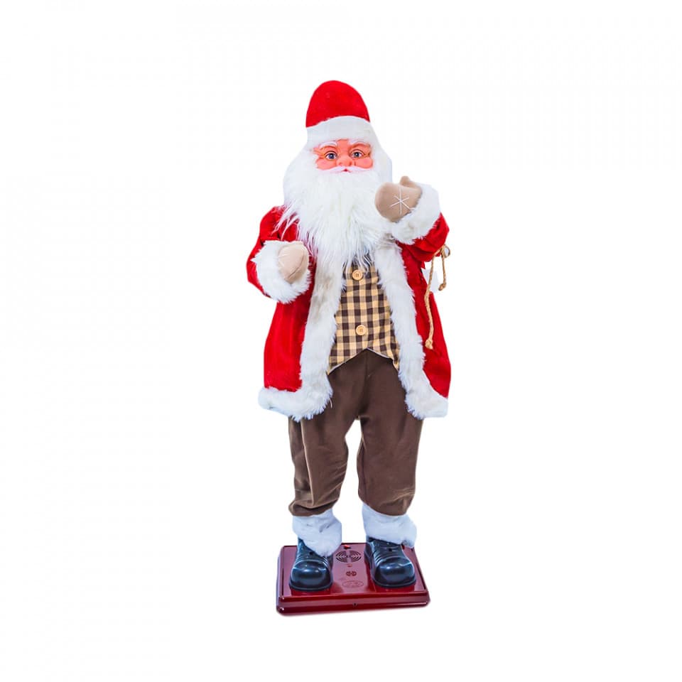 Mos Craciun Muzical, cu miscare lenta , 130 cm, TP-500-130