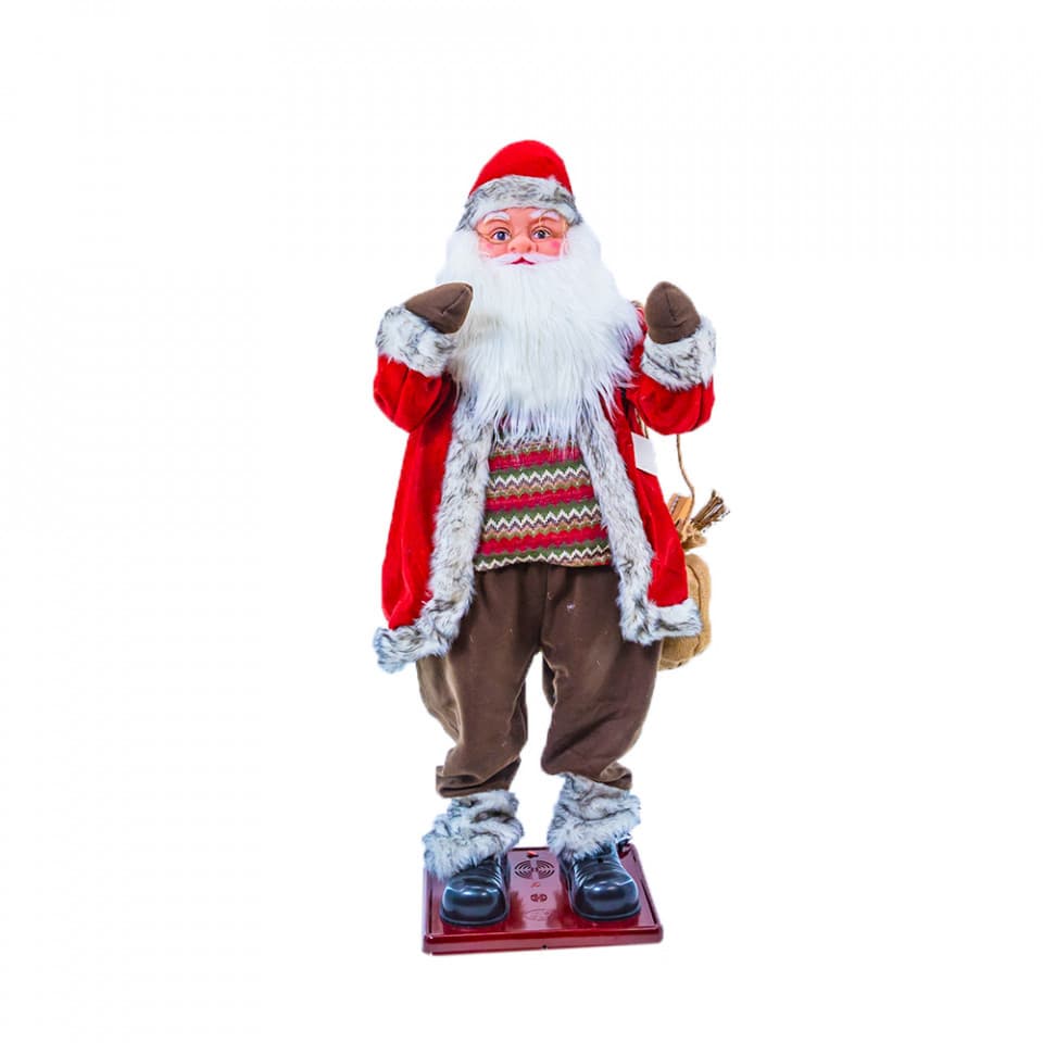 Mos Craciun Muzical, cu miscare lenta , 130 cm, TP-502-130