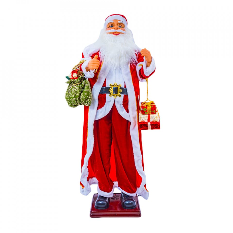 Mos Craciun Muzical, cu miscare lenta , 150 cm, TP-509-150