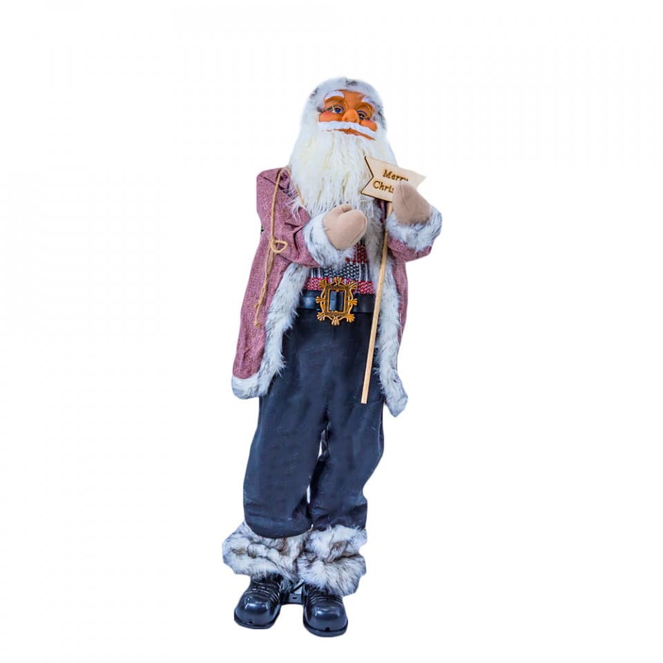 Mos Craciun Muzical, cu miscare lenta , 90 cm, TP-505-90