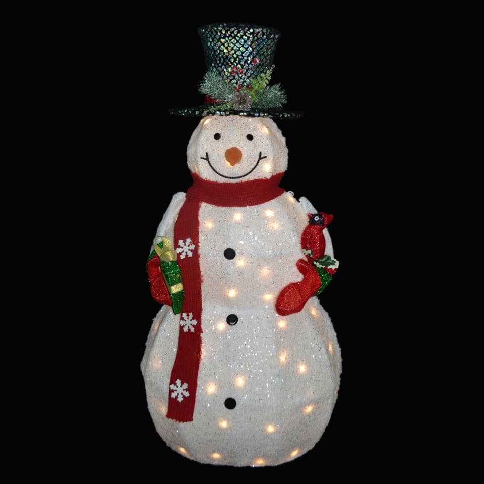 Om de zapada din cadru de sarma cu beteala si Led-uri, 90cm, 60 led-uri, TP-21