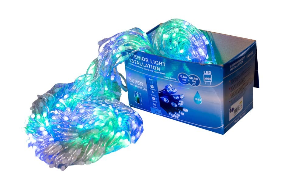 Perdea Lumini de exterior, 960 Led- Multicolor 5m x 3m, joc de lumini, interconectabila