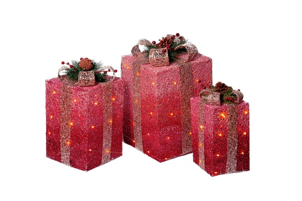 Set 3 cutii cadou cu Led-uri