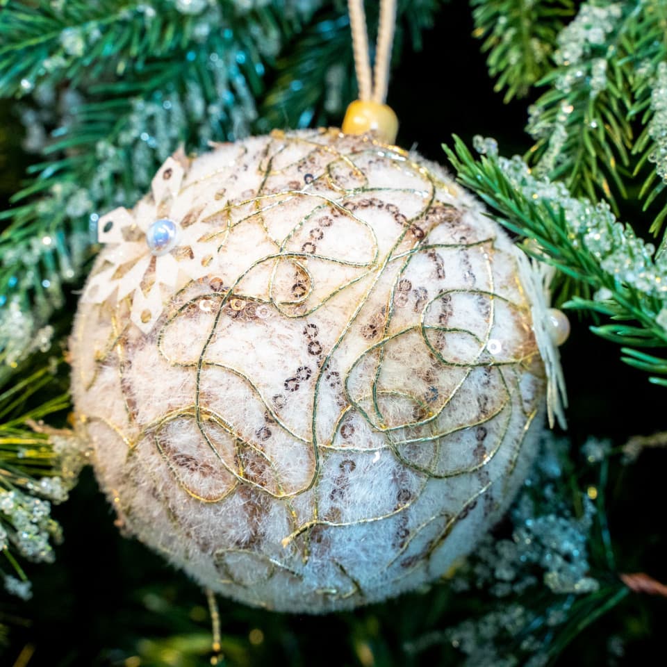 Set 5 globuri din polistiren, culoare auriu, diametru 10cm, BL-6017G